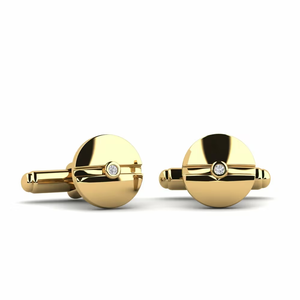 Luxury High-Class 10K Gold Moissanite Diamond Cufflinks Sparkling Clarity Precision Formal Accessory for Weddings and Gifts - Product Image 3