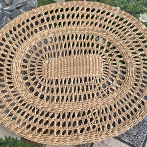 Premium Handmade Seagrass Floor Mat \ Rustic Eco-Friendly Home Decoration - Product Image 3