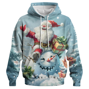 Sweat-shirt à capuche de Noël, polaire chaud et confortable, pull décontracté pour les fêtes, style tendance pour hommes et adolescents, cadeau de Noël, style amusant et agréable - Product Image 4