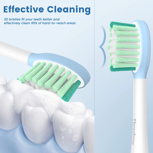 Dual Clean Inspired Round <b>Toothbrush</b> <b>Head</b> Refills Generic for Oral Bs Electric Brush <b>Heads</b> Wholesale OEM Factory Price - Product Image 5