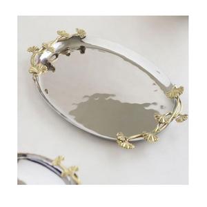 Bandeja de servicio de acero inoxidable con asas de aluminio Bandeja de chocolates de tamaño y forma personalizados a bajo precio - Product Image 5