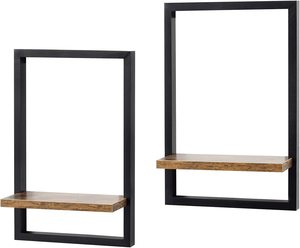 Estante flotante de madera de ingeniería para sala de estar, estante de esquina, estante decorativo, organizador de almacenamiento - Product Image 1