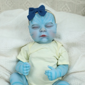 Lifereborn 18 pulgadas 46cm <span class=keywords><strong>Avatar</strong></span>'s Skin Blue Reborn Muñecas para recién nacidos Bebe Silicona Vinilo Reborn Baby Dolls para regalos - Product Image 2