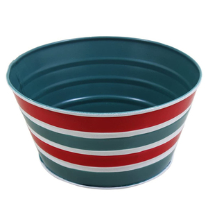 Seau à vin galvanisé de haute qualité personnalisé imprimé métallique cadeau de noël voiture de père noël en forme pour la fête de noël en gros - Product Image 5