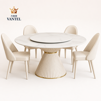 Ensemble de table à manger ronde de luxe Vantel pour 10 personnes, villa, hôtel et projets résidentiels haut de gamme, directement de l'usine