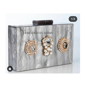 Bolsos de mano multicolores, negro, marrón, plateado, monedero de resina, bolsos de mano y monedero de alta calidad para mujer, moda con correas de cadena larga - Product Image 5