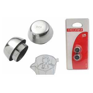 Juego de 2 Protectores Antisalpicaduras de Acero Inoxidable Cromado Pulido LILLO para Cafeteras de Goteo, 130 mm - Product Image 2