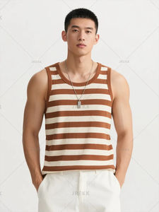 Camisetas sin mangas informales de punto transpirables de talla grande para hombre, ropa deportiva de poliéster/algodón - Product Image 5