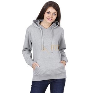 Sweat à capuche à manches longues en coton polaire avec logo personnalisé pour femmes Conception surdimensionnée à épaules tombantes pour le yoga Haut respirant - Product Image 1