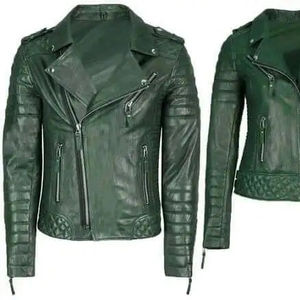 Veste en cuir de vachette de haute qualité, formelle, avec col montant et logo sur le devant, imperméable et écologique - Product Image 1