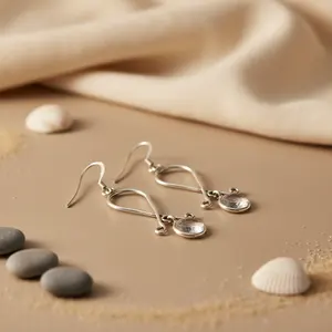 925 <b>Silver</b> <b>Drop</b> <b>Earrings</b> for Women Gold Plated with Quartz Pearl Diamond Gemstones Water <b>Drop</b> Shape for Weddings - Product Image 1