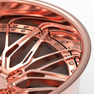 उच्च प्रदर्शन रेसिंग कार व्हील रिम जाली मिश्र धातु 2 टुकड़े - Product Image 4