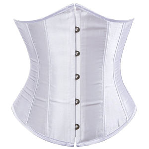 Corset en Satin blanc façonnage du corps Shapewear taille minceur Bustier Lingerie pour femmes élégant Sexy mode tenue - Product Image 1