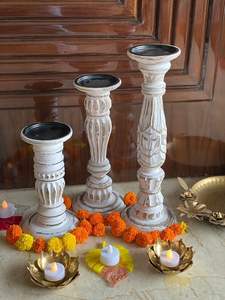 Porte-bougies en bois modernes pour Noël, en provenance d'Inde, avec couleurs et dimensions personnalisées - Product Image 4