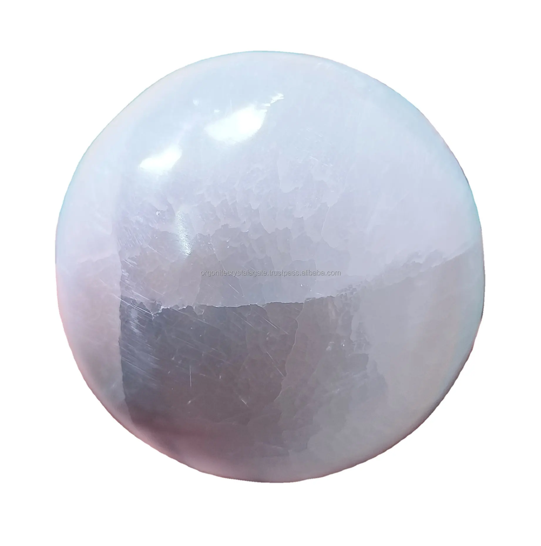 Bola de cristal de esfera de selenita curativa natural al por mayor para la meditación curación Feng Shui terapia de chakra espiritual comprar de OCA