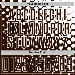 ชุดฟุตบอลผู้ชายสีน้ำตาลไล่เฉดแบบกำหนดเอง พร้อมชื่อทีม หมายเลขผู้เล่น และลายกราฟิกจุดไล่ระดับสีที่ทันสมัย - Product Image 5