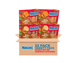 Munchies Sandwich Crackers, Assortiment de biscuits au beurre de cacahuète (Lot de 4, 32 unités) - Product Image 2