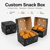 Boîte à poulet frit personnalisée en gros, emballage alimentaire jetable pour restaurant, plats à emporter, collation, Caja de Pollo Frito