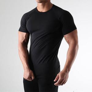 Camisetas deportivas 100% algodón para hombre al por mayor, camisetas deportivas de compresión para gimnasio con logotipo personalizado de estilo formal - Product Image 2