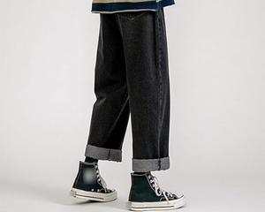 100% Cotton Người Đàn Ông Của Denim Jeans Chất Lượng Cao Phong Cách Giản Dị Dệt Thoáng Khí Tùy Chỉnh Lỏng Phù Hợp Thêu Rắn Stonewashed Odm - Product Image 5