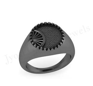 Anillo de ajuste en blanco con bisel redondo de Plata de Ley 925, diseño único para cenizas, trabajo de resina, recuerdo, leche materna, joyería fina DIY - Product Image 2