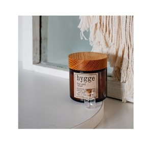 ที่ใส่เทียนหอมทำจากถั่วเหลืองพร้อมฝาปิดทำด้วยมือทำจากแก้วเทียนพาราฟินพร้อมฝาไม้ตกแต่งเป็นจำนวนมากสำหรับเทศกาลอีสเตอร์ - Product Image 1