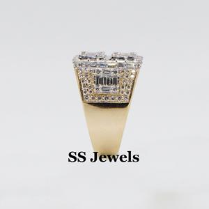 Bague Champion Hip Hop personnalisée pour homme en argent 925 avec diamant baguette VVS Moissanite glacé et coupe rappeur pour fête - Product Image 5