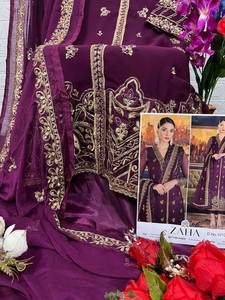 Salwar Kameez paquistaní largo estilo de moda hecho a mano más vendido con juego Dupatta en tamaño y color disponibles - Product Image 4