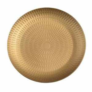 Plato de Presentación Tipo Martillado de Acero Inoxidable, Calidad Premium, Hecho a Mano, para Bodas, Dorado, Forma Irregular, Duradero, 100 Unidades - Product Image 1