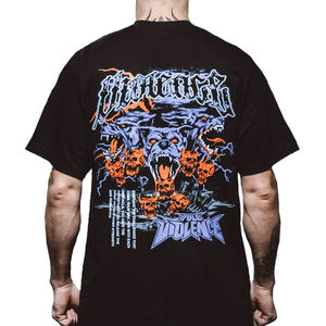 Streetwear de haute qualité Vintage délavé à l'acide col rond surdimensionné 100% coton Dtg imprimé coupe ample T-Shirt pour hommes - Product Image 2