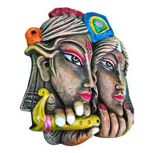 หรูหราแบบดั้งเดิม Radha krishna ออกแบบนามธรรมหัตถกรรมดินเผาแขวนผนังโชว์รูมห้องนั่งเล่นบ้าน D20 CM X - Product Image 3