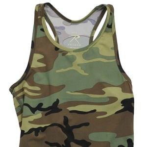 Camiseta informal sin mangas de algodón 100% para hombre con insignia Estilo Camiseta cómoda Jersey de punto con estampado de camuflaje - Product Image 3