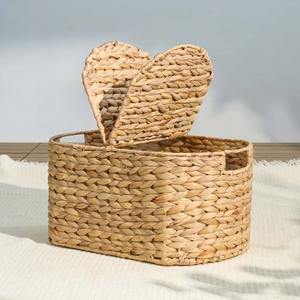 Water Hyacinth Woven Brown Oval Handmade <b>Storage</b> <b>Box</b> Eco-Friendly Natural Home and Home <b>Decor</b> Wholesale from Vietnam - Product Image 6