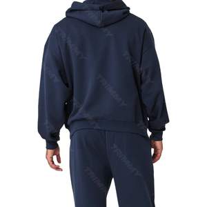 <b>Men's</b> High Quality <b>Navy</b> Blue <b>Fleece</b> Tracksuits Casual Printed Jogging Sportswear XL Training Running Wear Team Casual Printed - Product Image 3
