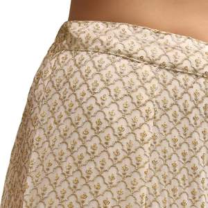 Ivory Embroidered Georgette <b>Kurta</b> Sharara Set Stylish Party Wear <b>Womens</b> Wedding and Festive Ethnic Outfit - Product Image 6