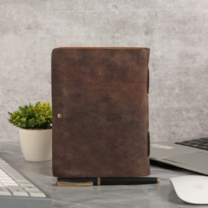 Vintage Embossed Leather Journal, Tree of Life Coptic Bound Notebook, Antique Paper Diary with <b>Magnetic</b> <b>Lock</b> - Product Image 4
