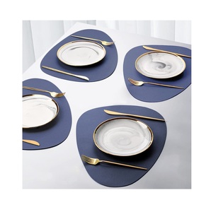 Napperons en cuir de haute qualité table à manger de couleur différente tapis et coussinets de table en cuir faciles à nettoyer et imperméables - Product Image 5