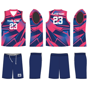 Ensemble de shorts de basket-ball d'été et de maillots Impression numérique complète Polyester Sublimé Sportswear Uniformes de basket-ball - Product Image 4