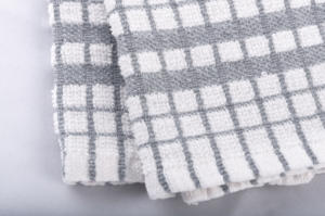 Serviette de cuisine en éponge 100% coton Style classique Tissu gris uni Utilisation de table Accueil Hôtels Restaurants Avions Occasions de mariage - Product Image 3