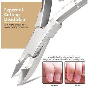Alicates cortacutículas de uñas de acero inoxidable de alta calidad profesional para dedos hoja curva herramienta de manicura y pedicura - Product Image 5