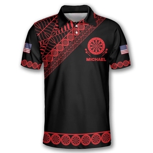 Jeu de fléchettes Polo personnalisé sublimé Vêtements de sport légers et respirants pour les clubs de tournois et les événements sportifs - Product Image 5