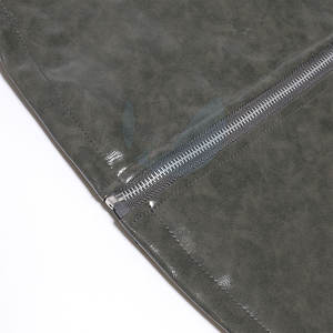 Veste en cuir de mouton pour hommes, style rue, meilleur coupe-vent avec col ras du cou, fermeture éclair, logo personnalisé, vente en gros - Product Image 5