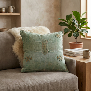 Coussins décoratifs pour la maison en coton Cactus, broderie géométrique carrée, écologiques, luxueux, personnalisables, sélection - Product Image 4