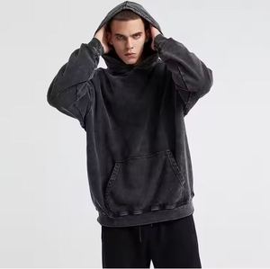 Sweats à capuche élégants pour hommes à lavage acide-Sweats à capuche personnalisables de haute qualité pour hommes pour un confort tendance Sweats à capuche à lavage acide pour hommes - Product Image 2