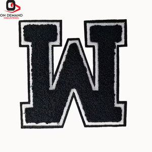Premium Quality Custom Chenille <b>Letter</b> Patches Woven Canvas <b>Fabric</b> 3D Applique Jackets Hoodies Bags Caps Fashion Accessories - Product Image 1