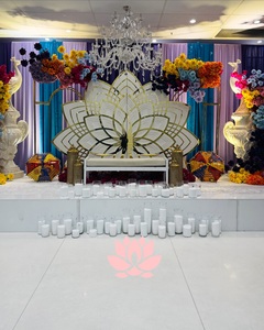 Royal <b>Gold</b> Laser Cut Wedding <b>Backdrop</b> Panels For Stage Decoration Lavish Wedding Event Stage Panels Durable Reception Setups USA - Product Image 6