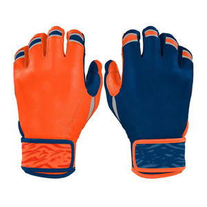 Gants de frappeur de baseball en cuir à manchette courte pour hommes, antidérapants, de haute qualité, en matériaux respirants, personnalisables OEM - Product Image 1