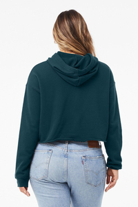 Hot Design Casual Rhinestones Embroidered RAW Hem Cropped Hoodie Sportswear Hoodie for Women <b>Pullover</b> <b>Jumper</b> Sweatshirts Hoodies - Product Image 3