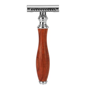 OEM Venta caliente de instrumentos de belleza ecológicos al por mayor de bambú natural de borde recto de madera y maquinilla de afeitar de seguridad de acero - Product Image 1