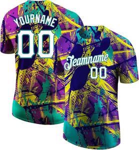 ชุดเสื้อเจอร์ซีย์คอวีผ้าโพลีเอสเตอร์ดูดซับความชื้นชุดเครื่องแบบซอฟท์บอลพิมพ์แบบกำหนดเอง - Product Image 5